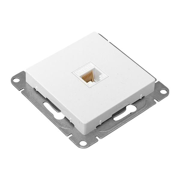 Розетка компьютерная СП Эпика RJ45 кат.5 механизм бел. EKF UP1-SOW-RJ45-5 в интернет-магазине Рэмкабель