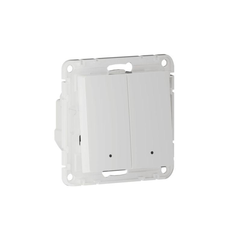 Выключатель 2-кл. AtlasDesign Smart 10А (сх. 5) L+N с подсветкой Zigbee механизм бел. SE ATN000153Z в интернет-магазине Рэмкабель