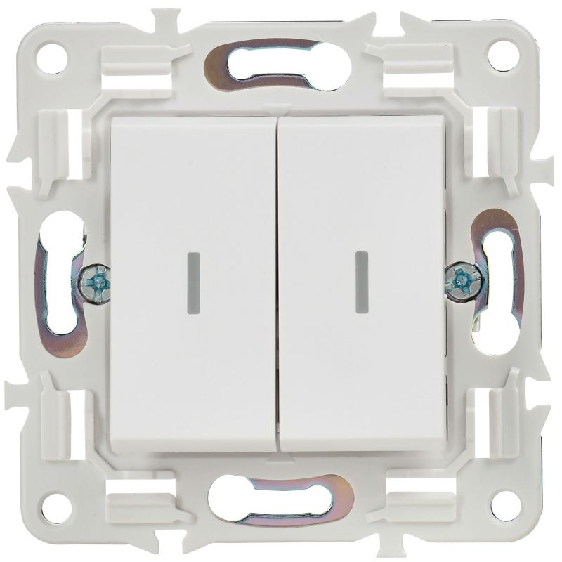 Выключатель 2-кл. SKANDY 10А SK-V09W с индикацией арктич. бел. IEK SK-V20-1-10-K01 в интернет-магазине Рэмкабель
