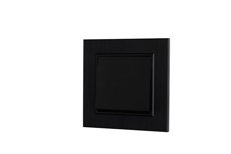 Выключатель 1-клав. Karea LINE STAR чер. Makel 86054001 в интернет-магазине Рэмкабель