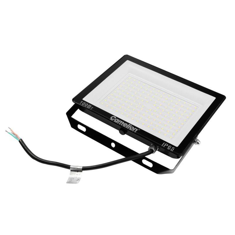 Прожектор светодиодный LFL-10004 C02 LED SMD 100Вт IP65 6500К 10000лм 230В 245х233.5Х31 черн. Camelion 16333 в интернет-магазине Рэмкабель