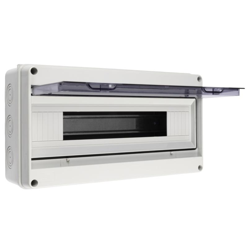 Бокс модульный накладной PDB/W 4018 GR (ЩРН-ПГ-18) IP65 пластик. Pro JazzWay 5072121 в интернет-магазине Рэмкабель