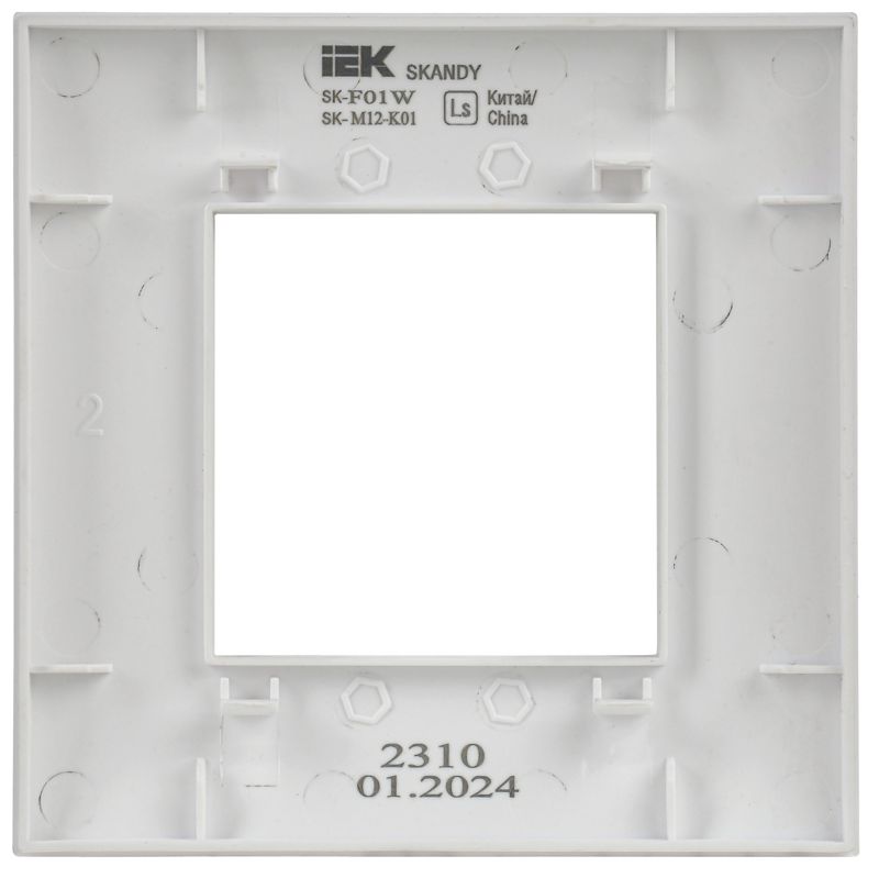Рамка 1-м SKANDY SK-F01W арктич. бел. IEK SK-M12-K01 в интернет-магазине Рэмкабель