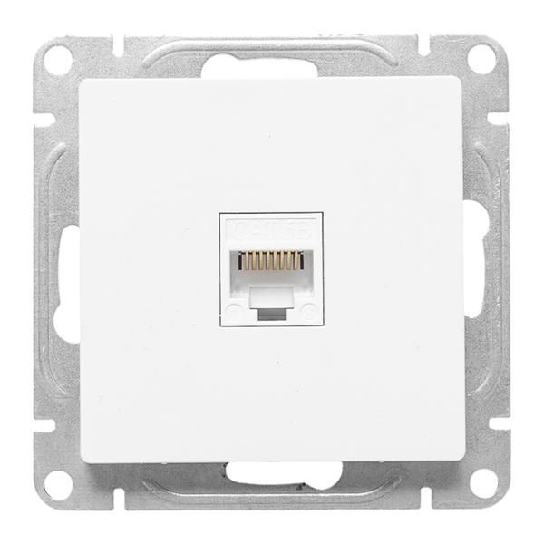 Розетка компьютерная СП Эпика RJ45 кат.5 механизм бел. EKF UP1-SOW-RJ45-5 в интернет-магазине Рэмкабель