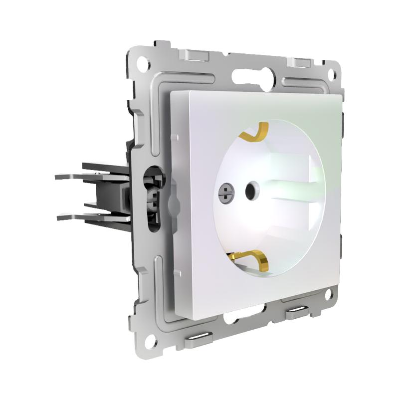 Розетка 1-м СП Pixel 16А IP20 с заземл. механизм перламутр. TOKOV ELECTRIC TKE-PX-R1Z-C04 в интернет-магазине Рэмкабель