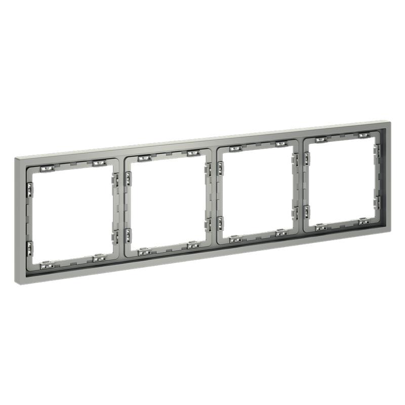 Рамка 4-м S70 пластик. сталь Voltum VLS100405 в интернет-магазине Рэмкабель
