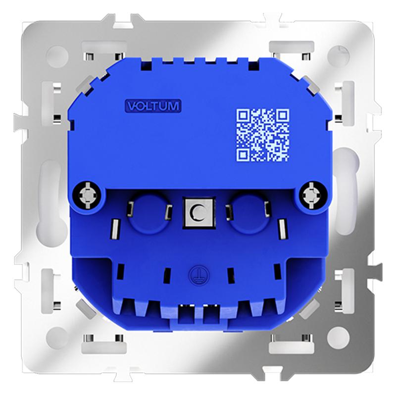 Розетка 1-м СП S70 16А с USB A+A с заземл. защ. шторки механизм бел. матов. Voltum VLS040402 в интернет-магазине Рэмкабель