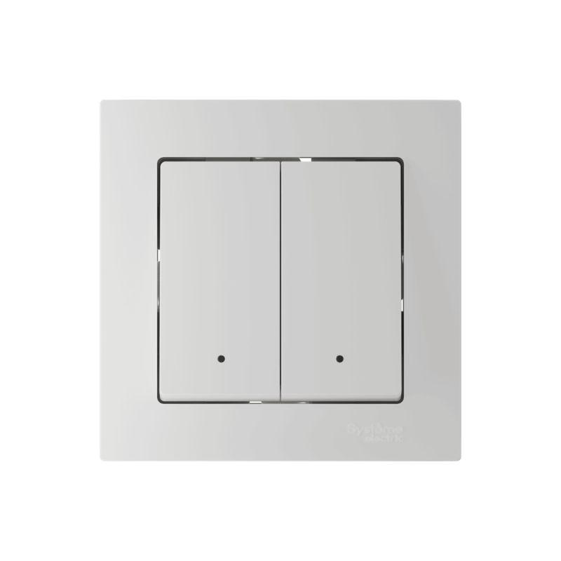 Выключатель 2-кл. AtlasDesign Smart 10А (сх. 5) L+N с подсветкой Zigbee механизм бел. SE ATN000153Z в интернет-магазине Рэмкабель