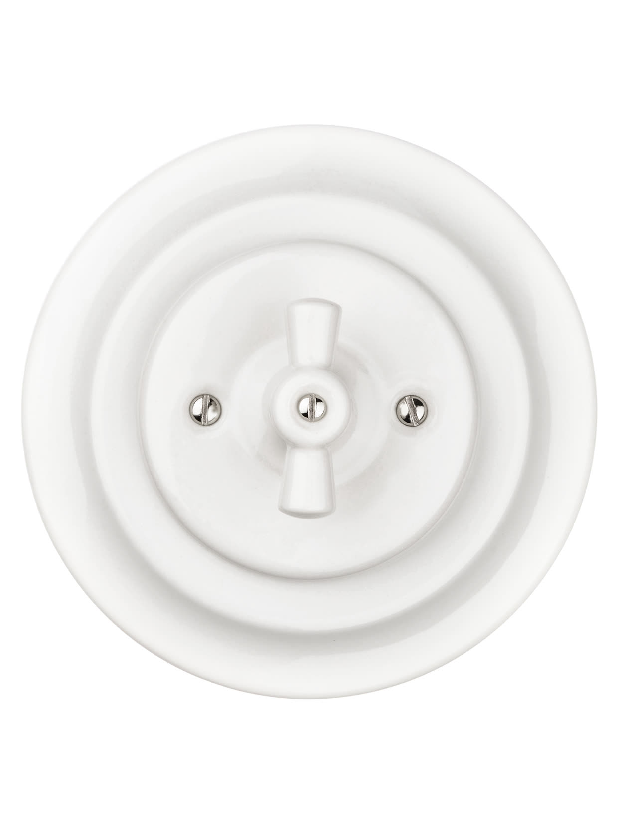 Выключатель скрытой установки фарфоровый поворотный с ручкой (бантик) 10А белый TDM SQ1820-0020 в интернет-магазине Ремкабель