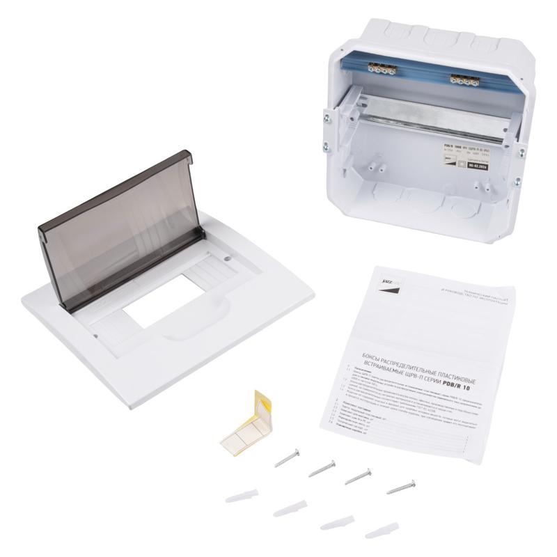 Бокс модульный встраив. PDB/R 1008 WH (ЩРВ-П- 8) IP41 пластик. Pro JazzWay 5071742 в интернет-магазине Рэмкабель