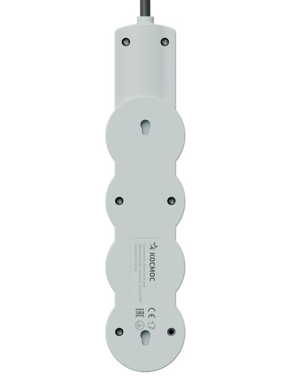 Удлинитель 3х5м с заземл. 10А IP20 USB 2800Вт 220В ПВС 3х1 с выкл. черн. КОСМОС YKsm5m3g-Z-VU10А-B в интернет-магазине Рэмкабель