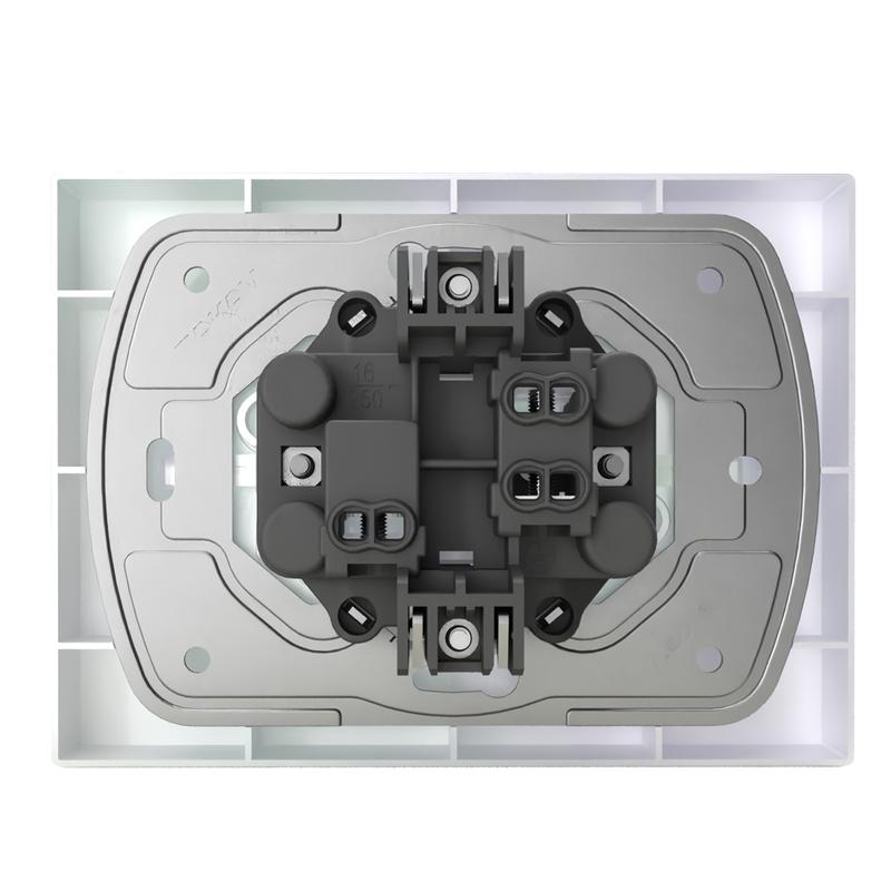Розетка 2-м СП Pixel 16А IP20 с заземл. защ. шторки в сборе перламутр. TOKOV ELECTRIC TKE-PX-R2FZSF-C04 в интернет-магазине Рэмкабель
