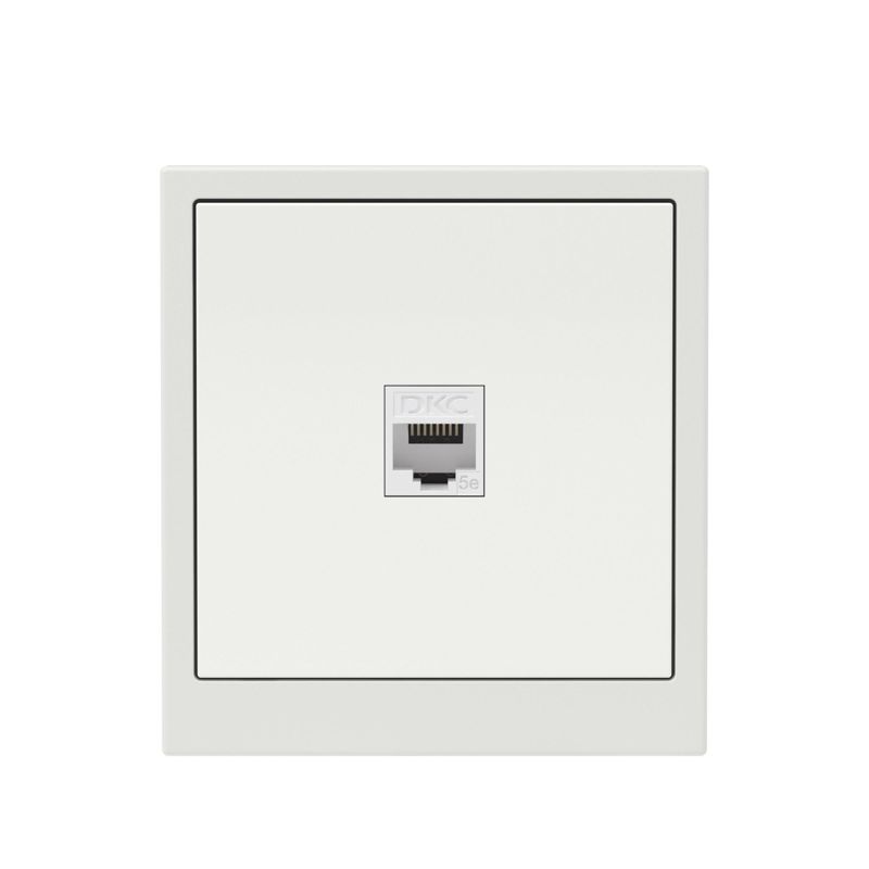 Розетка компьютерная 1-м KANT RJ45 кат.5E без шторки бел. песок DKC 7010663 в интернет-магазине Рэмкабель