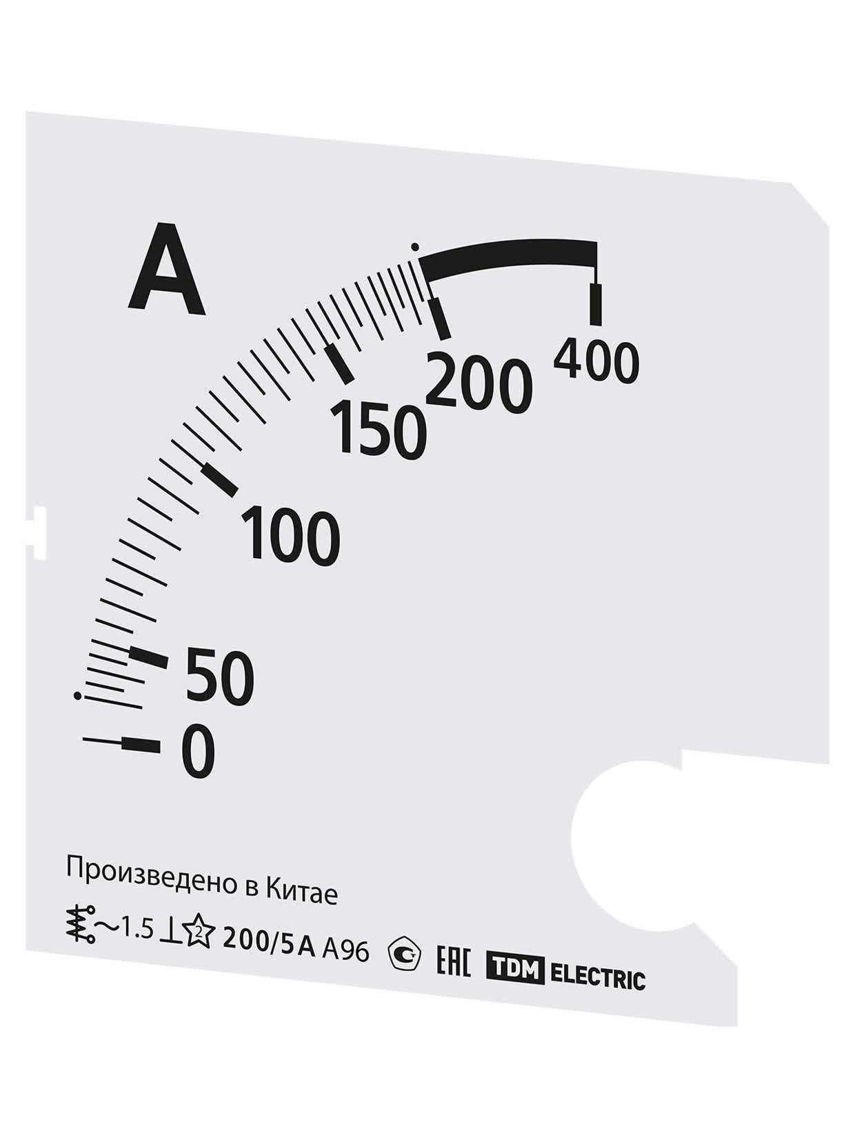 Шкала Ш96 200/5А-1,5 (для А96 Х/5А) TDM SQ1102-2015 в интернет-магазине Ремкабель