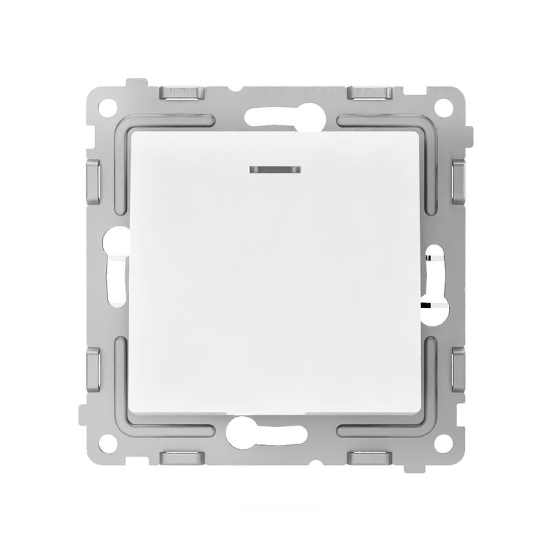 Выключатель 1-кл. СП Pixel 10А IP20 с индикатором механизм бел. TOKOV ELECTRIC TKE-PX-V1I-C01 в интернет-магазине Рэмкабель