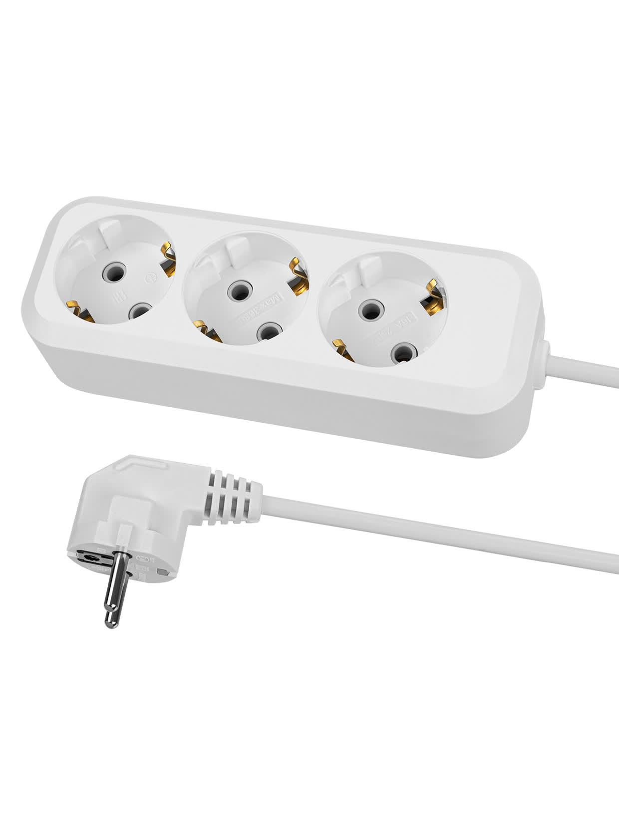 Удлинитель УН03 (3 гнезда, 7 метров, с/з, 10 А, 2300 Вт, белый) TDM SQ1303-1043 в интернет-магазине Ремкабель