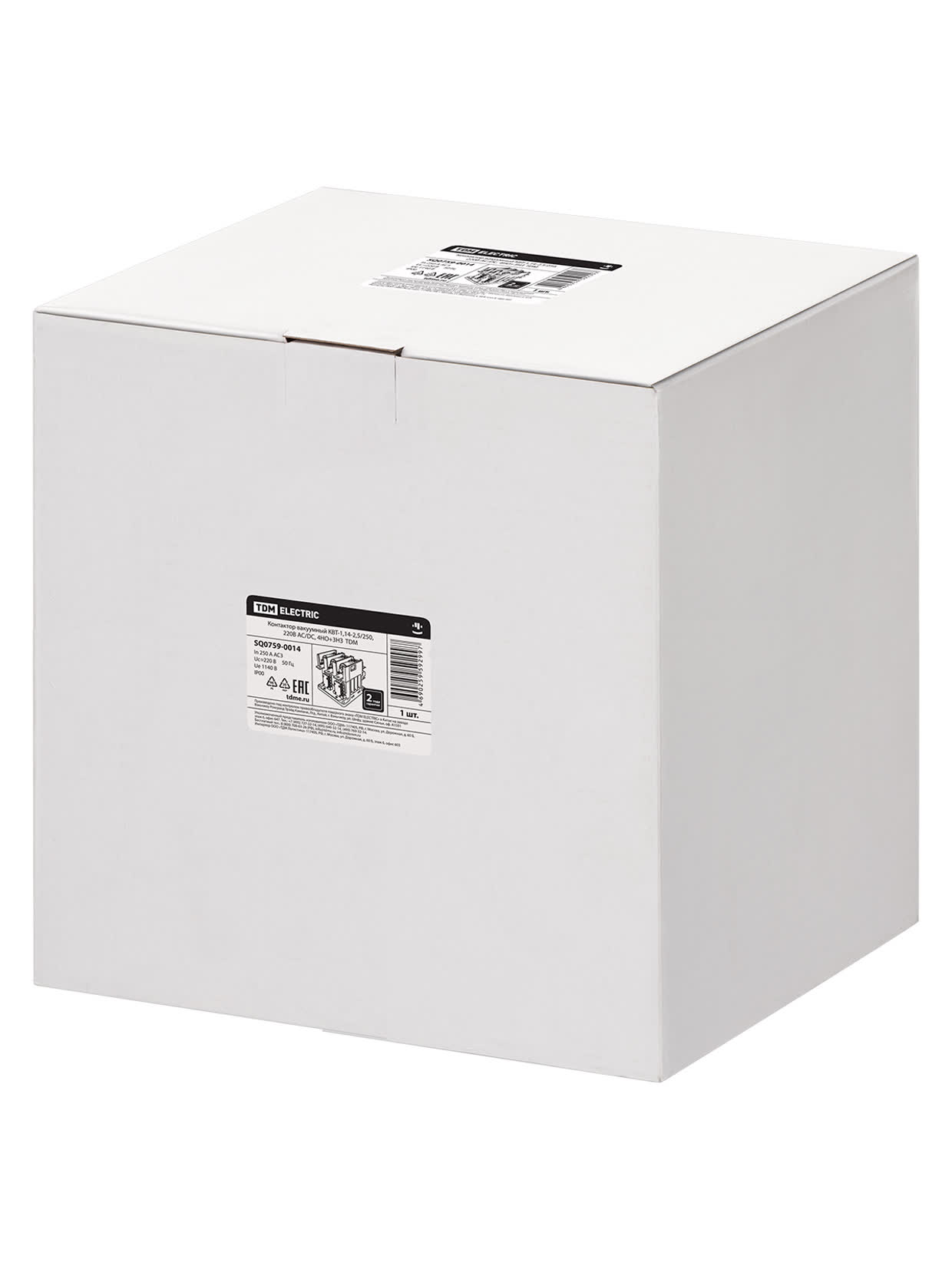 Контактор вакуумный КВТ-1,14-2,5/250 220В AC/DC 4НО+3НЗ TDM SQ0759-0014 в интернет-магазине Рэмкабель