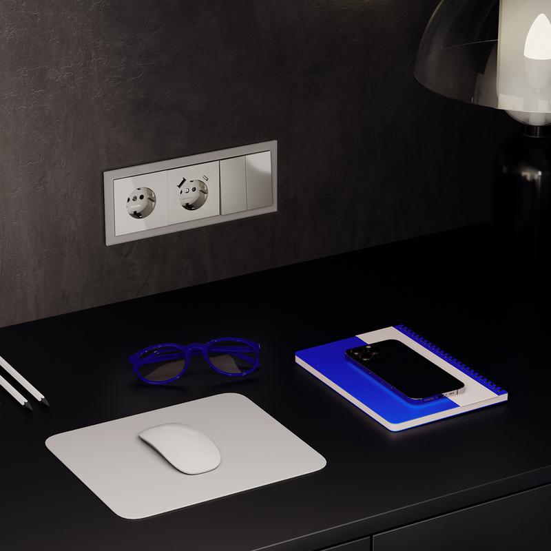 Розетка 1-м СП S70 16А с USB A+С с заземл. защ. шторки механизм шелк Voltum VLS040504 в интернет-магазине Рэмкабель