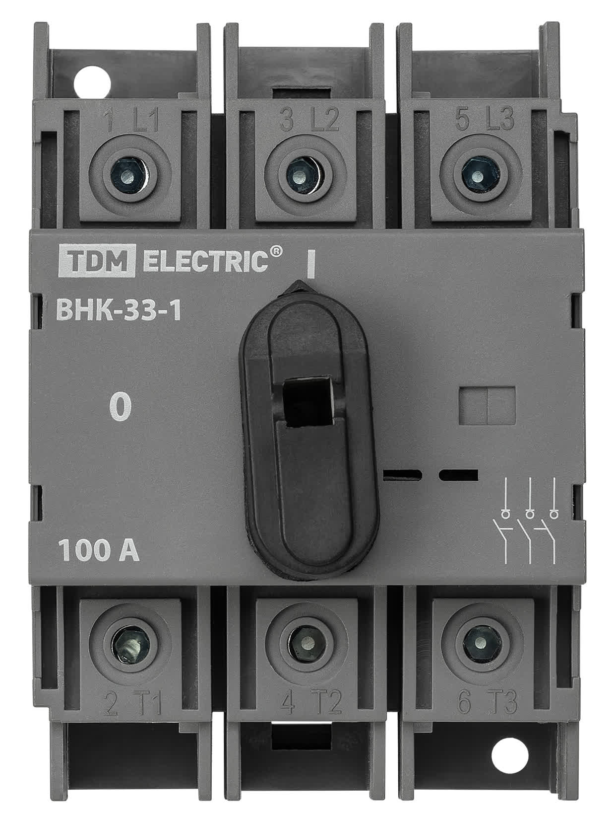 Рубильник ВНК-33-1 3П 100 А с установленной фронтальной ручкой управления TDM SQ0744-0223 в интернет-магазине Ремкабель