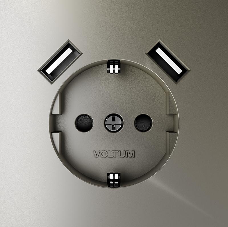 Розетка 1-м СП S70 16А с USB A+A с заземл. защ. шторки механизм шелк Voltum VLS040404 в интернет-магазине Рэмкабель