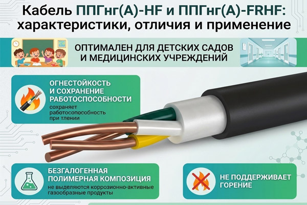 Кабель ППГнг(A)-HF и ППГнг(A)-FRHF: характеристики, отличия и применение