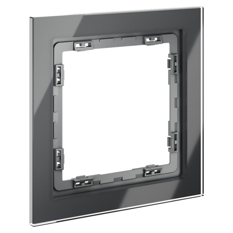 Рамка 1-м S70 стеклян. графит Voltum VLS110107 в интернет-магазине Рэмкабель