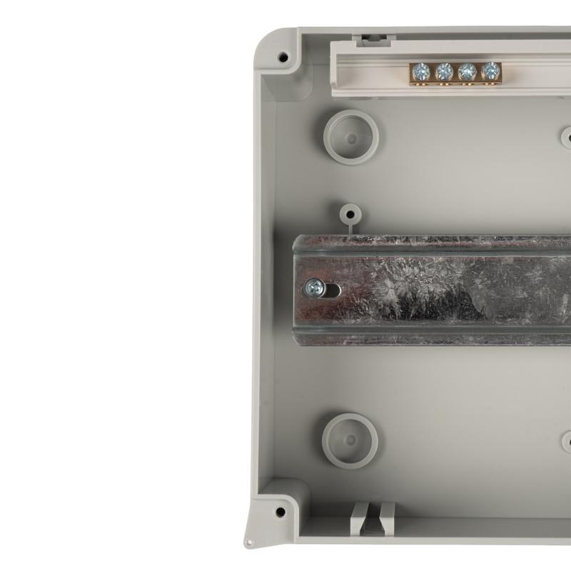 Бокс модульный накладной PDB/W 4008 GR (ЩРН-ПГ- 8) IP65 пластик. Pro JazzWay 5072060 в интернет-магазине Рэмкабель
