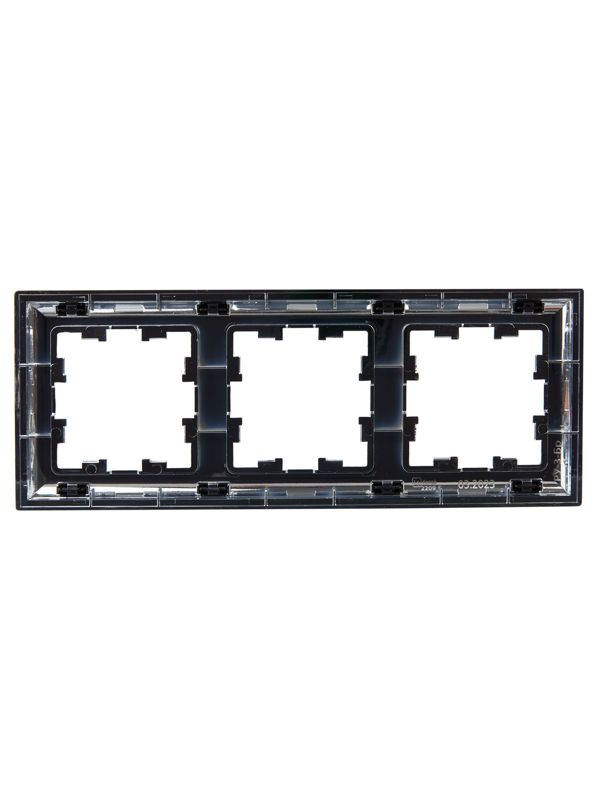 Рамка 3-м BRITE РУ-3-Бр хром/черн. IEK BR-M32-12-2-K23 в интернет-магазине Рэмкабель