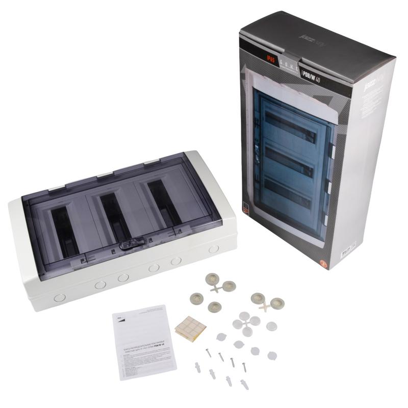 Бокс модульный накладной PDB/W 4036 GR (ЩРН-ПГ-36) IP65 пластик. Pro JazzWay 5072169 в интернет-магазине Рэмкабель