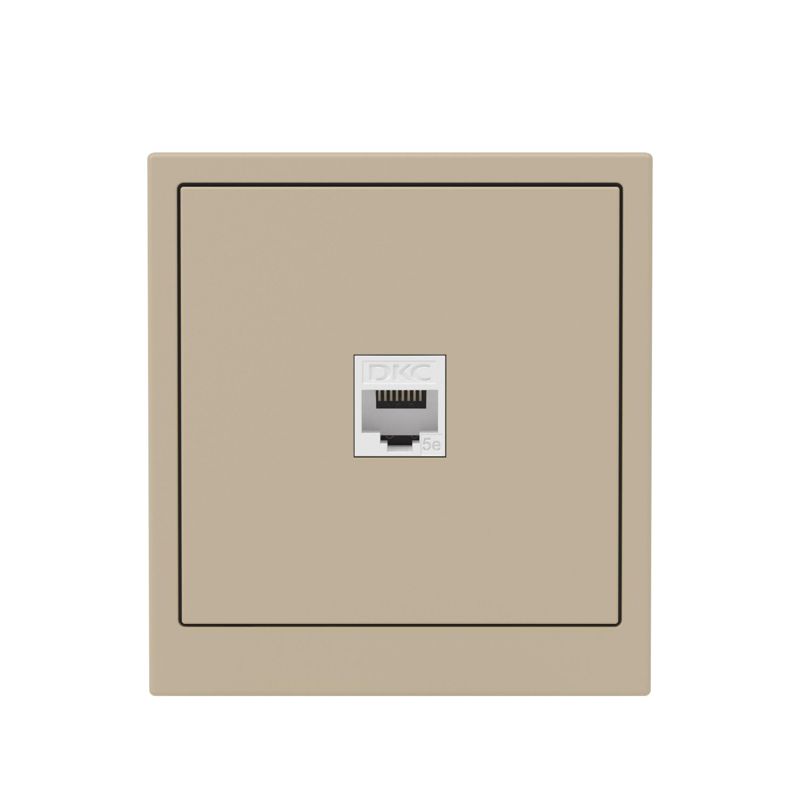 Розетка компьютерная 1-м KANT RJ45 кат.5E без шторки ванильн. марципан DKC 7015663 в интернет-магазине Рэмкабель