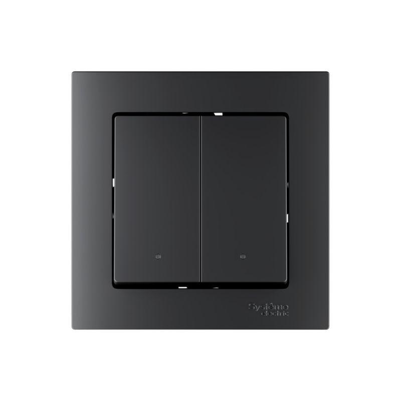 Выключатель 2-кл. AtlasDesign Smart 10А (сх. 5) L+N с подсветкой Zigbee механизм карбон SE ATN001053Z в интернет-магазине Рэмкабель