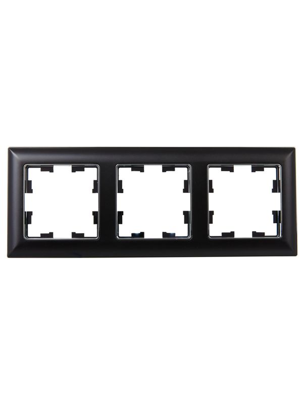 Рамка 3-м BRITE РУ-3-Бр хром/черн. IEK BR-M32-12-2-K23 в интернет-магазине Рэмкабель